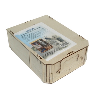 Подарочный набор Следопыт Экспедиция (коробка фанерная,спичка вечная, воронка,мультитул,фонарь